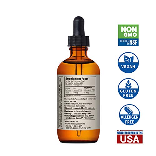 Sovereign Silver Bio-Active Silver Hydrosol for Immune Support - Colloidal Silver Liquid - 10 ppm, 4oz (118mL) - Dropper