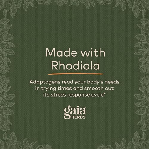 Gaia Herbs Adrenal Health Daily Support - with Ashwagandha, Holy Basil & Schisandra - Herbal Supplement to Help Maintain Healthy Energy and Stress Levels - 120 Liquid Phyto-Capsules (120 Count)